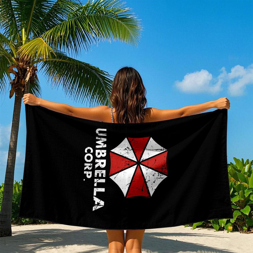 Game E-Evil Umbrella Beach Towel Quick Drying Travel Towel Unisex Soft Comfortable Quick Dry Portable for Men Women Beach