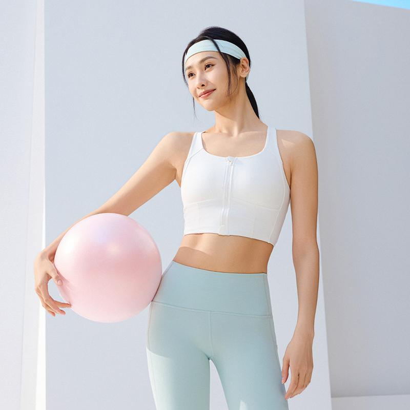 Anta Yoga Training Support Zip Sports Bra Women underwear Paper-White 962527102-2