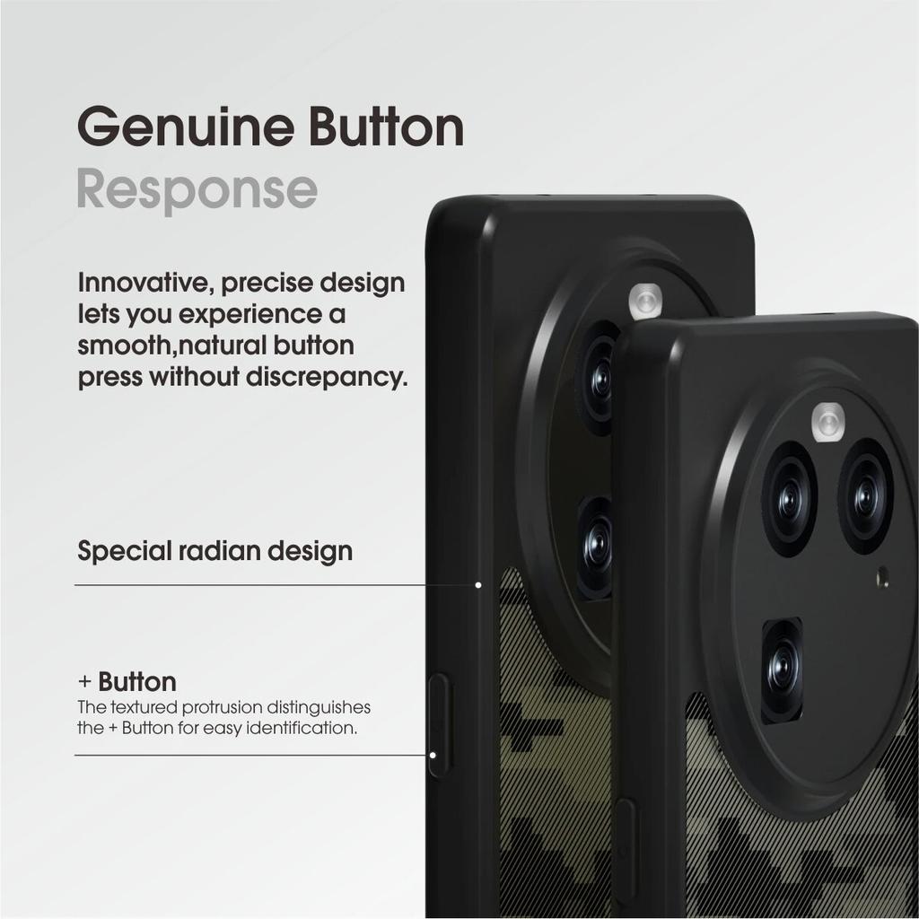 (Comes with wrist strap)IBMRS for Oppo Find X6 Case,Camouflage PC Hard Back Soft edges Airbag Shockproof Transparent  Back Cover Phone Case