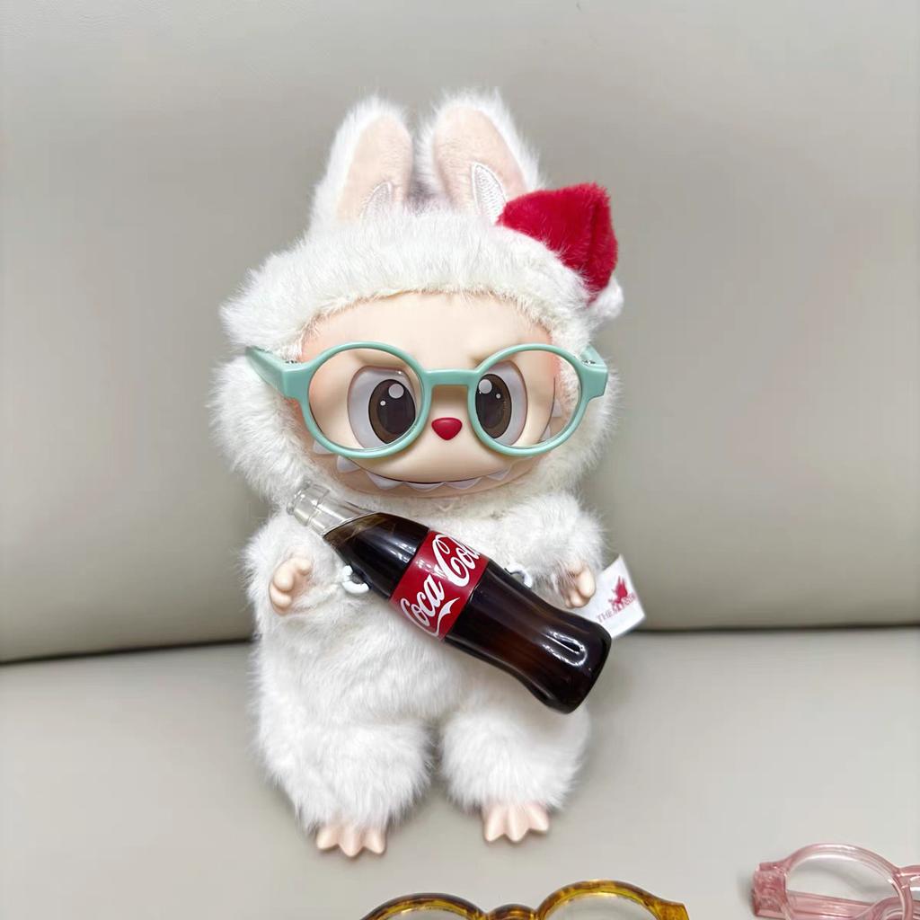 6.5cm Glasses for 10/15cm Labubu Dolls Glasses Cute Plastic Glasses Delicate Workmanship for Dolls Toy Glasses Accessories
