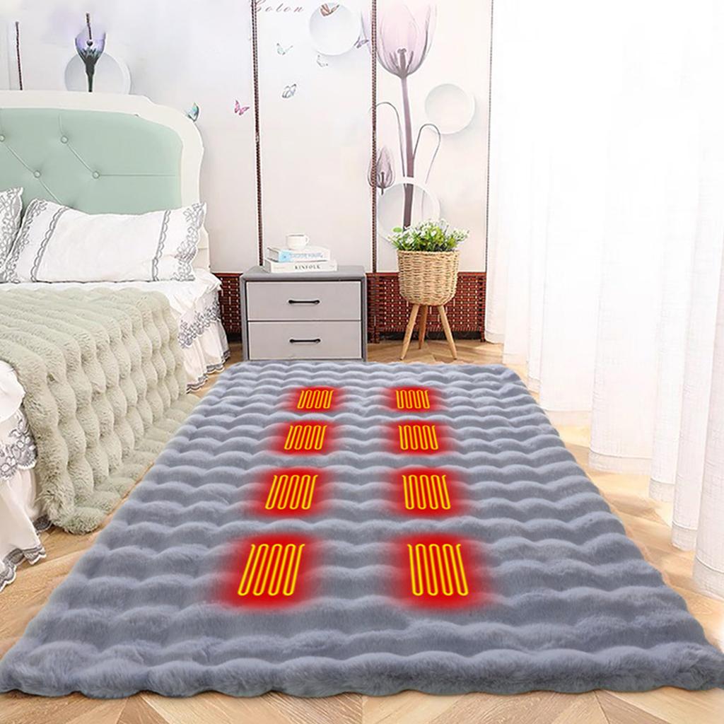 USB Electric Heated Blanket 3 Heating Levels Wearable Electric Blanket Shawl Wraps Double-Sided Thermal Blanket for Home Camping