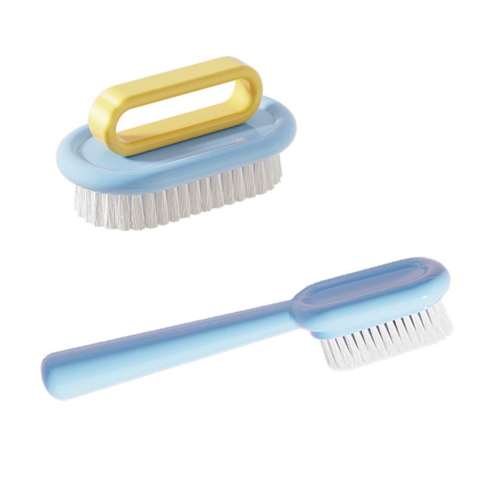 

2PCS/SET Soft Bristled Board Brush Plastic Shoe Washing Brush Clothes Cleaning синий