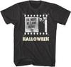 Halloween Horror Movie Reel Men's T Shirt Film Strip Night He Came Home Myers Black