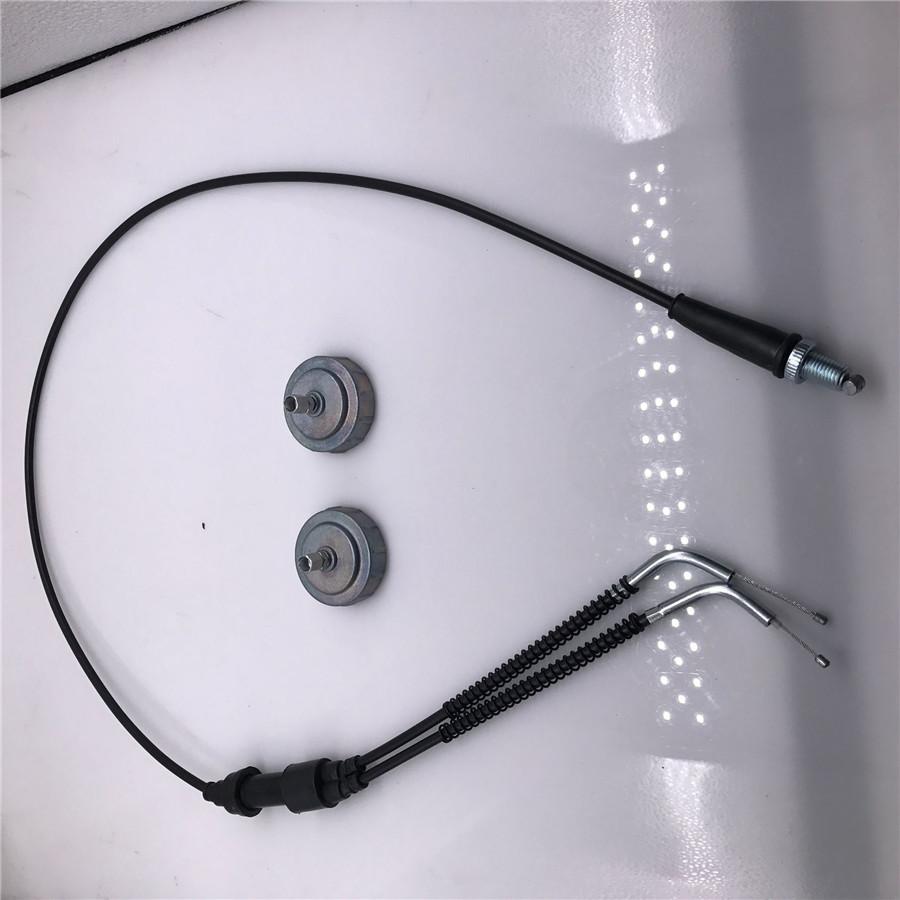 Throttle Cable with Carburetor Caps Kit For Yamaha YFZ350 Banshee 350 1987-2006