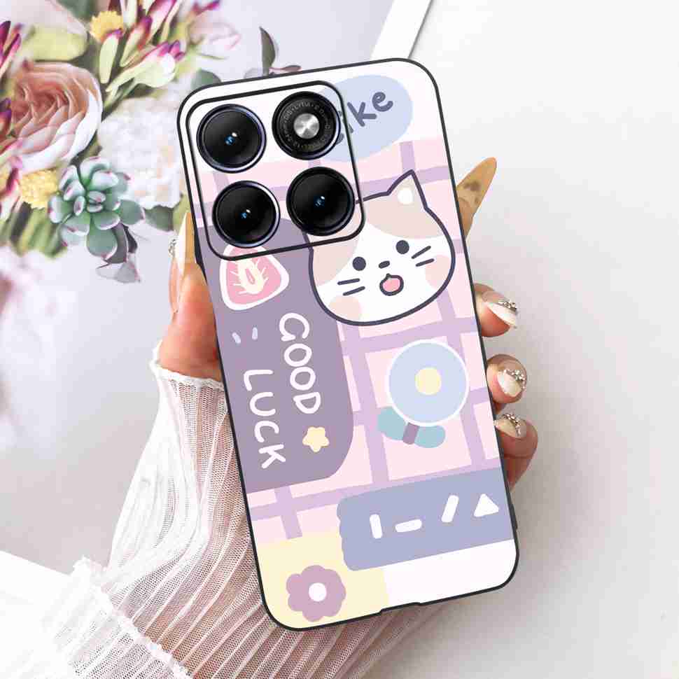 For Motorola Edge 70 Fusion 5G Case Cartoon Cat Panda TPU Black Cover For XT2605-1 XT2605-2 XT2605-4 Soft Silicone Phone Cases