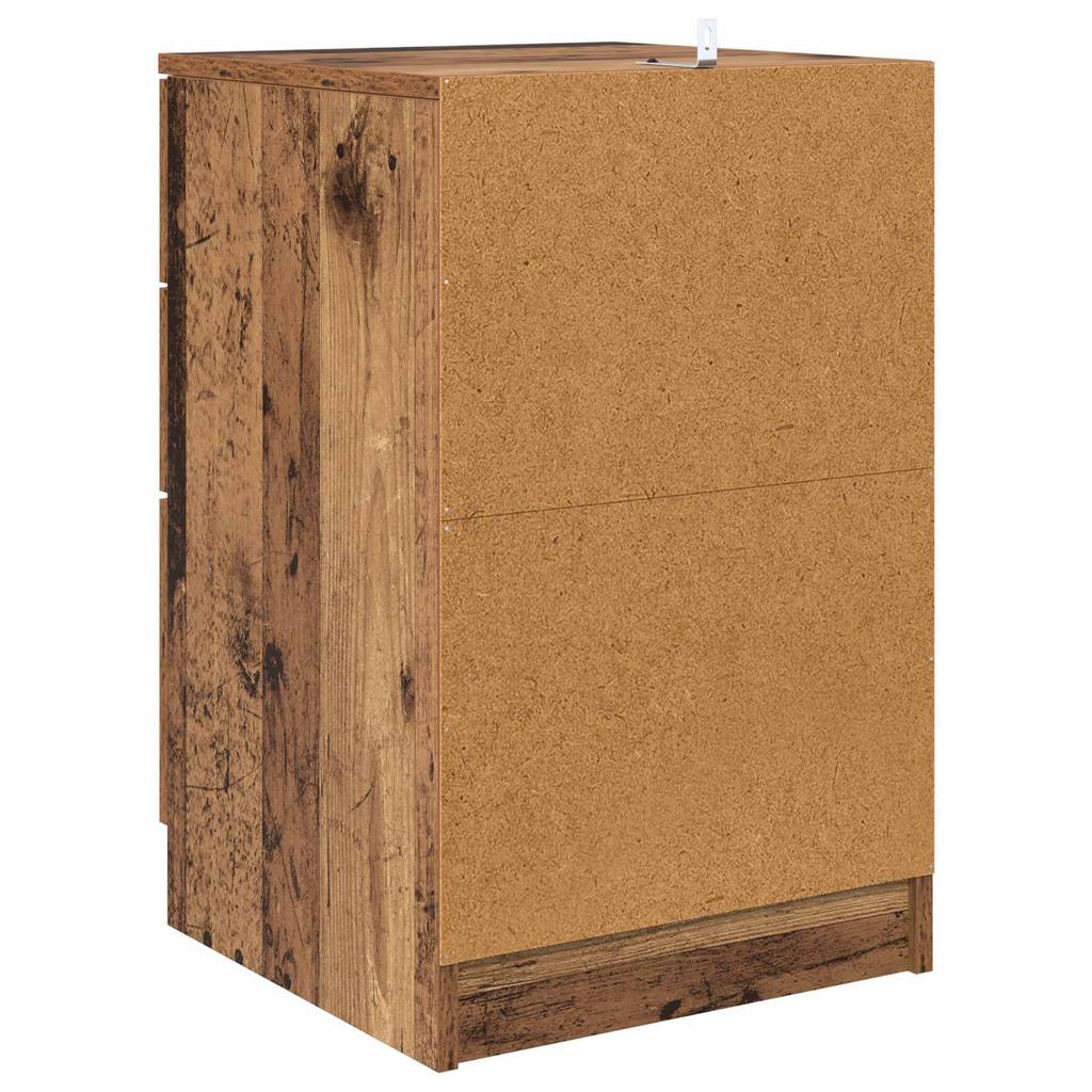 Nightstand with Drawers Reclaimed Wood Look 40 x 40 x 63 cm Engineered Wood