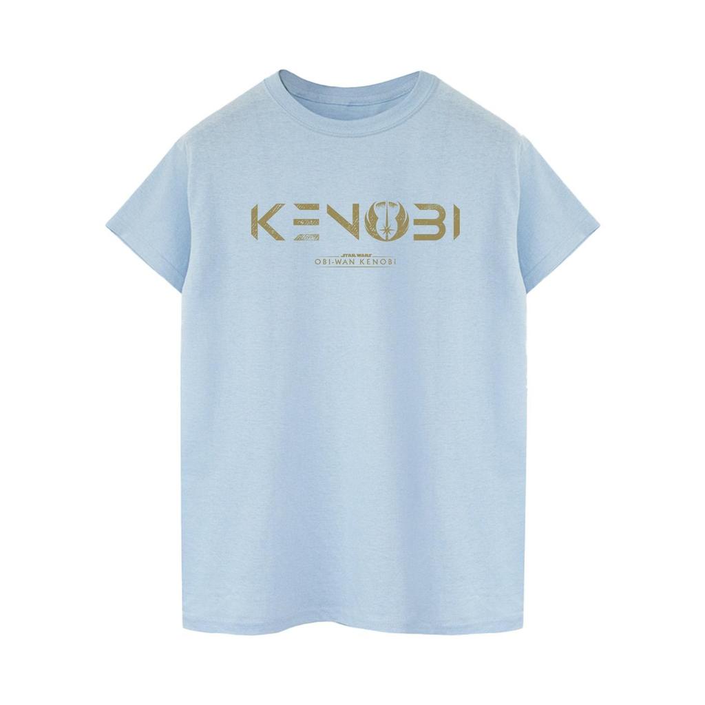 STAR WARS Damen/Damen Obi-Wan Kenobi Logo Baumwolle Boyfriend T-Shirt
