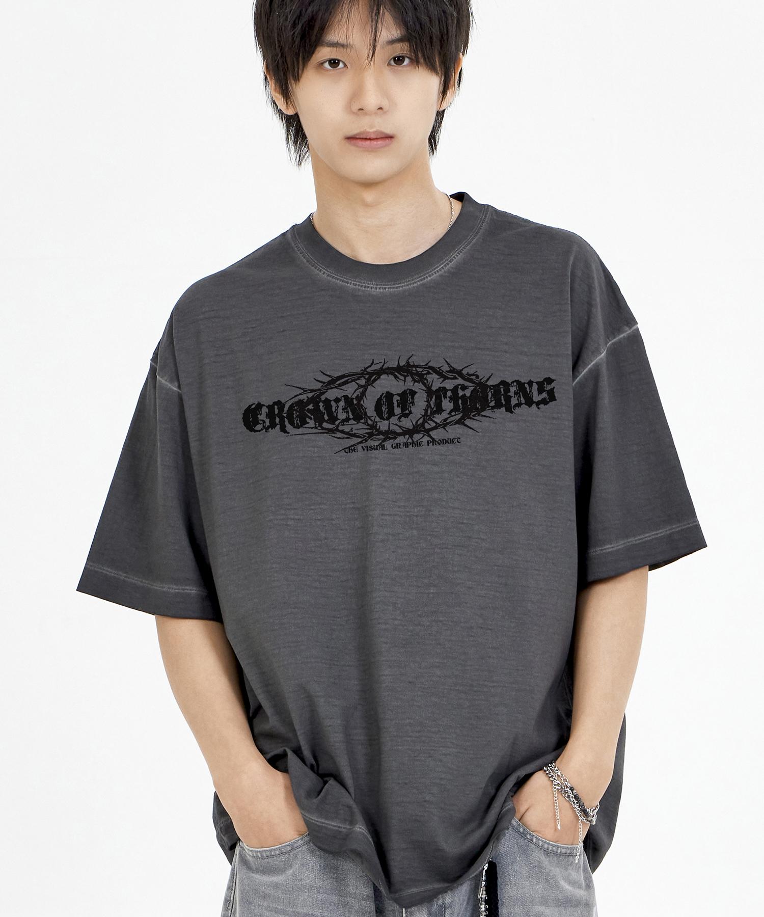 Biel Crown Tron Pigment Short Sleeve T-Shirt Charcoal L