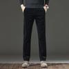 High-End Business Casual Stretch Corduroy Dad Pants for Men, New Autumn and Winter Thickened Long Pants for Middle-Aged Men