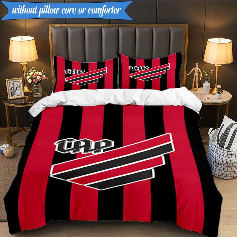 3PCS Athletico Paranaense Printed Soft Bedding Set,Including 1pc Duvet Cover And 2pcs Pillowcases Perfect for Bedroom, Dormitory, Fan Gift