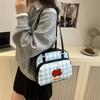 Schoolbag College Style Uniform Bag Girl Shoulder Double Back Dual Purpose Bag Student Party School Bag Sweet Apple Portable Shoulder Bag Tide