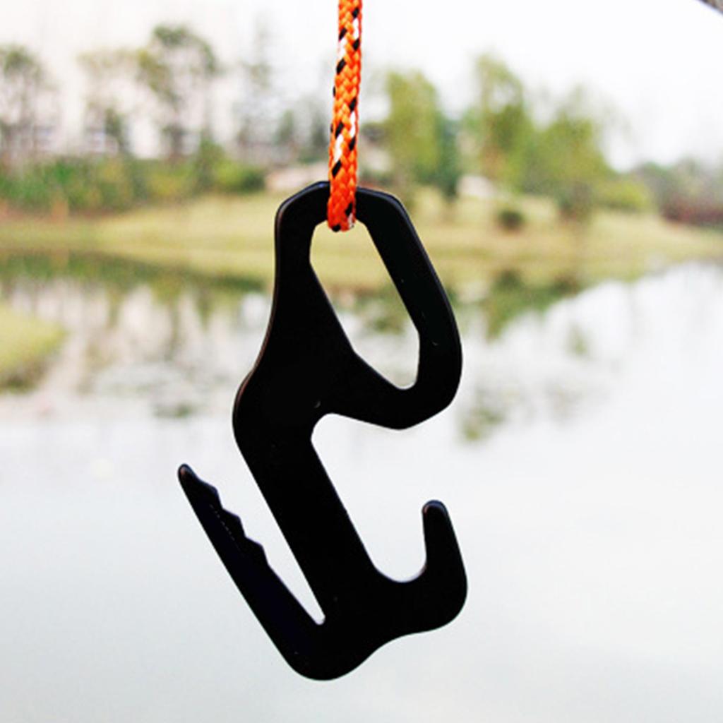 Rope Tightener Tent Tether Fastener Hook Aluminum Alloy Hook Tight Rope Buckle for Outdoor Canopy Tent Easy to Use