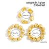 SHIXIN Set da 3 Pezzi Braccialetti Elastici Impilabili Vintage con Perle Finte per Donna Punk Colore Oro Braccialetto Irregolare con Perline Acriliche