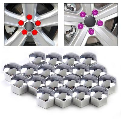 17mm 20 Pieces Car Wheel Nut Caps Protection Covers Caps Anti-Rust Auto Hub Screw Cover Car Tyre Nut Bolt Decoration
