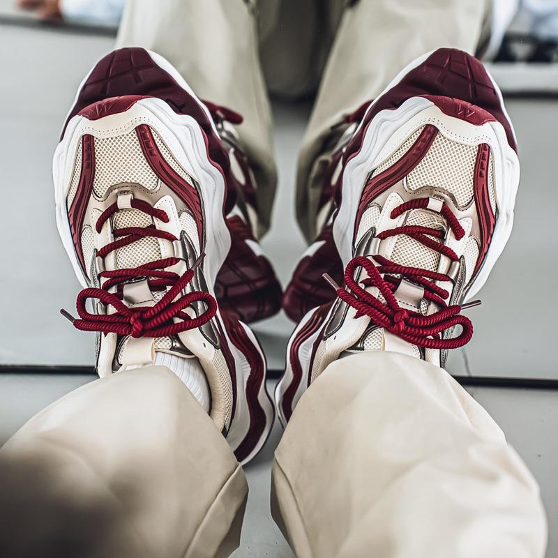 New Casual Sports Shoes Men's Mesh Platform Men's Shoes Trendy Versatile Dad Shoes Men