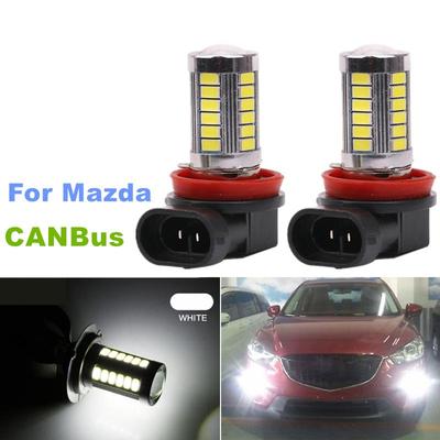 For Mazda 3 5 6 CX5 CX7 Axela Atenza 2pcs/lot CANBus Error Free 5630 33SMD LED Fog Light Bulbs