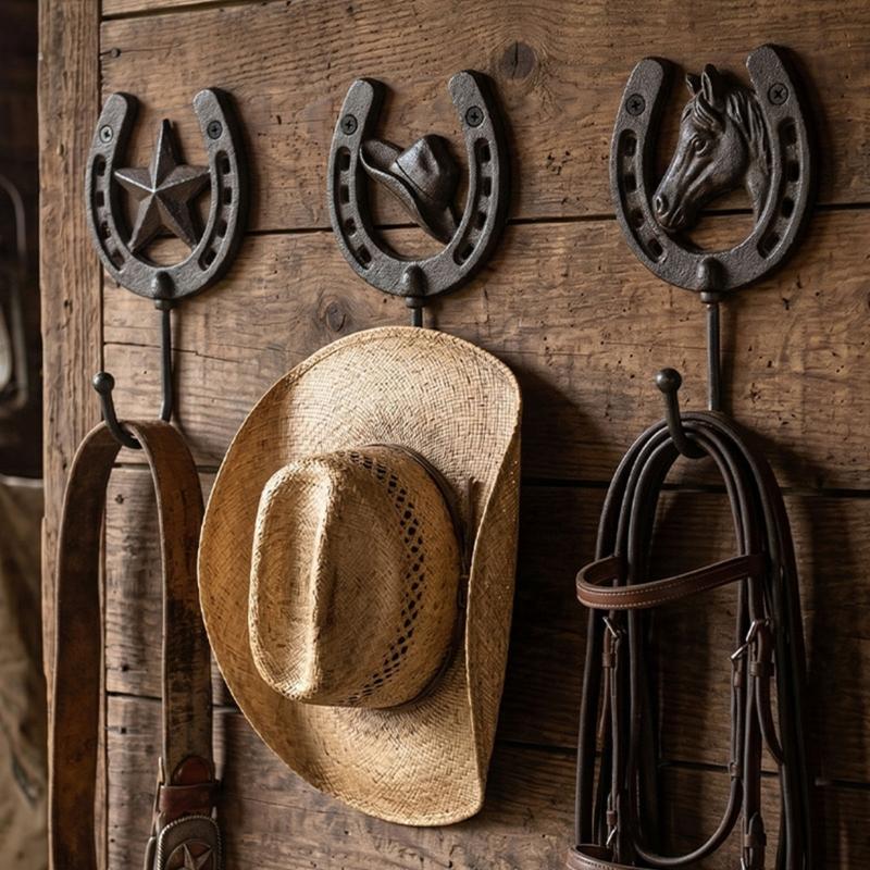 Entryway Wall Key Holder Hook In Metal for Daily Carry Items, Horseshoe Hook for Hallway or Room Entry Daily Use