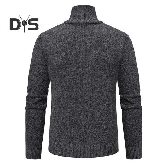 Podzim Zima Muži Svetr Zip Stojáček Límec Dlouhé Rukávy Pletený Pulovr s kapsou na hrudi Slim Fit Teplý Středně Délka Běžné Denní Top