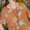 Eleganti abiti da donna estivi larghi a maniche corte taglie forti casual lunghi abiti per le donne abbigliamento vintage