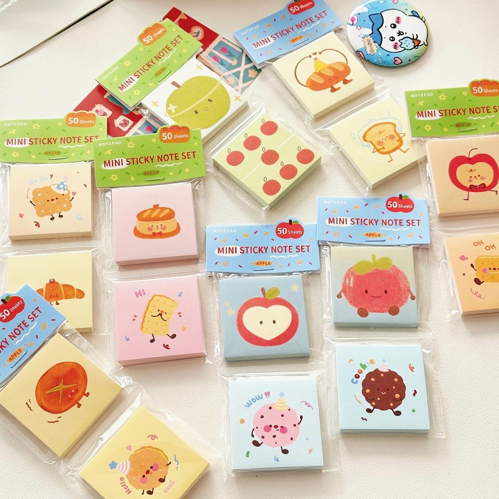 Non-Adhesive Notepad Decorative Food Themed Notepad Japanese Memo Japanese Mini Memo Pad For Office Workers On-The-Go Message