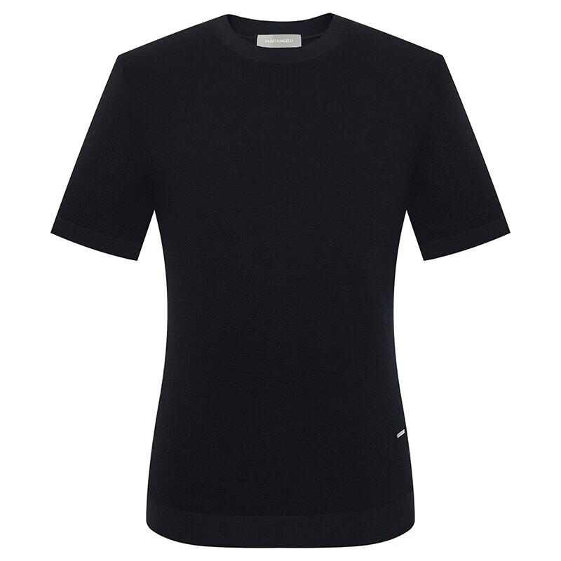 Baoxiniao Men's Round Neck Short Sleeve Knitted T-shirt