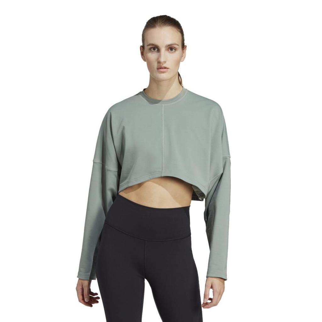 Adidas Womens/Ladies Yoga Studio Crop Sweatshirt