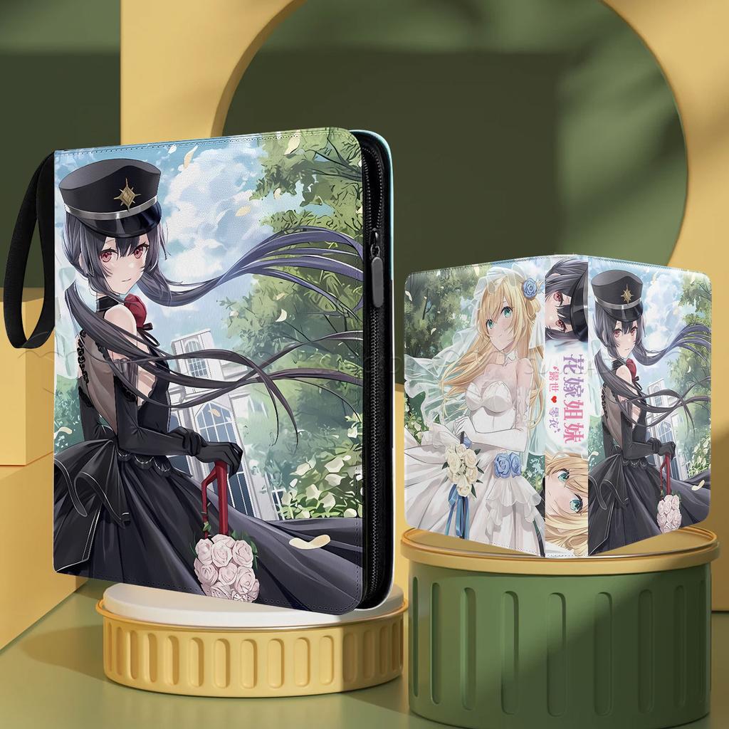 Custom Cover 500+ Capacity A4 Yu-Gi-Oh! Binder Premium PU Leather 9-Pocket Zippered Album TCG Organizer with Refillable Pages