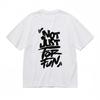 Men's Round Neck Classic T-Shirt Urban Street Style Handwritten Slogan Tee USA