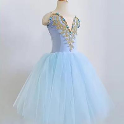 Mädchen Ballett Tutu Gymnastik Trikot Weiß Lange Ballettkleider Mädchen Prinzessin Tanzkostüm Partykleid