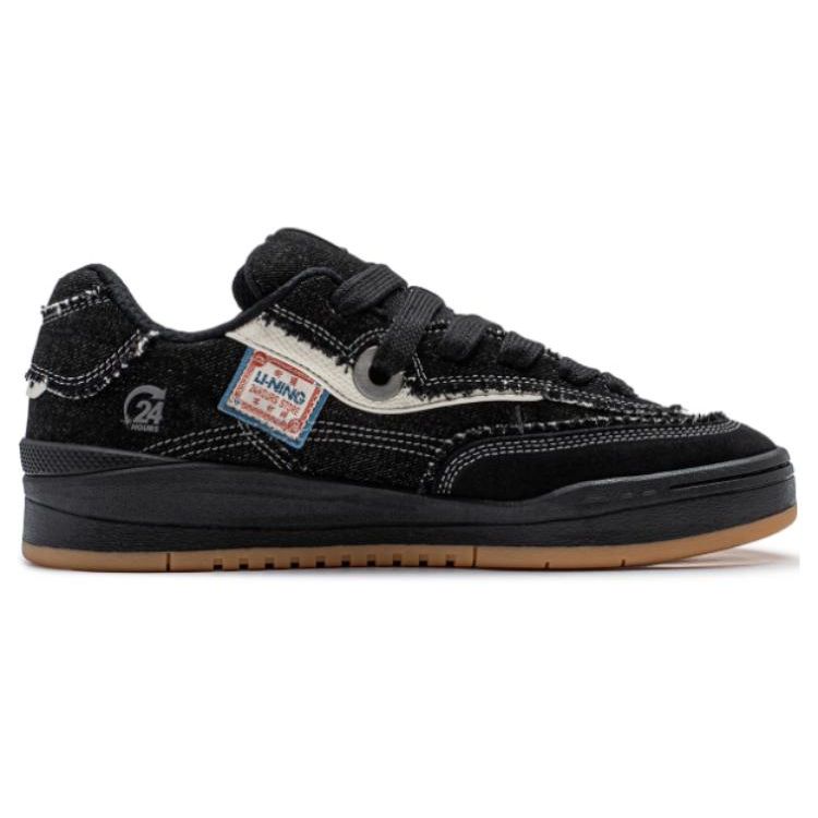 Li Ning GOS 2000 Non-Slip Wear-Resistant Low-Top Skate Shoes Men Sneakers Black AEPU005-2