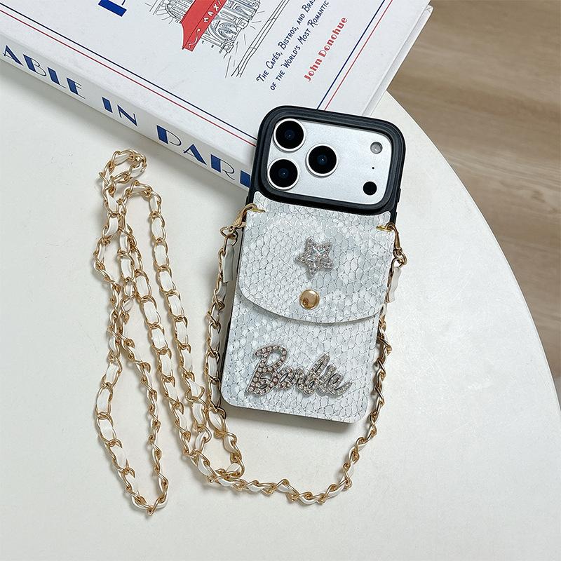 For IPhone17Air Snakeskin Wallet Card Holder Strap for Apple 16 Crossbody Rope 15promax Anti-fall 14