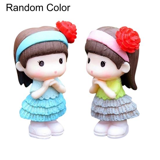

2шт мини милая девушка кукла сад DIY бонсай орнамент миниатюрные фигурки декор