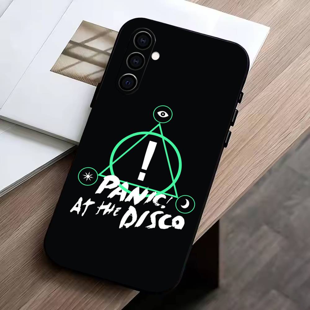 P-Panic! At The Disco Phone Case For Samsung Galaxy A73,A72,A71,A70,A53,A52,A51,Soft Silicone Black Cover