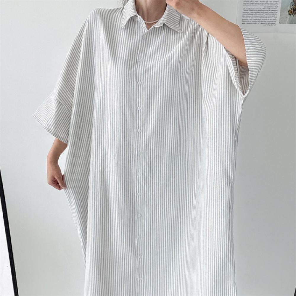 New ArrivalS Open Run Women S Big Size Stripe Shirt Three Quarter Maternity Long