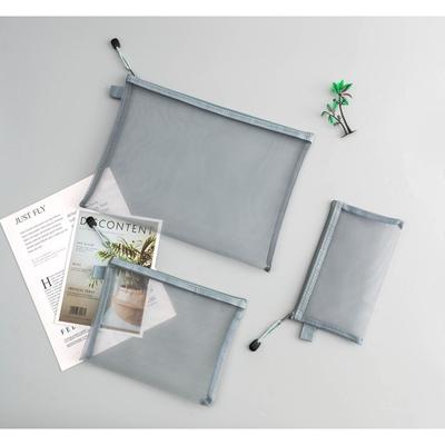 Bolsa de malla con cremallera A4/A5/A6 para documentos, carpetas de archivos con cremallera impermeables, material escolar, oficina, bolsas de maquillaje y cosméticos