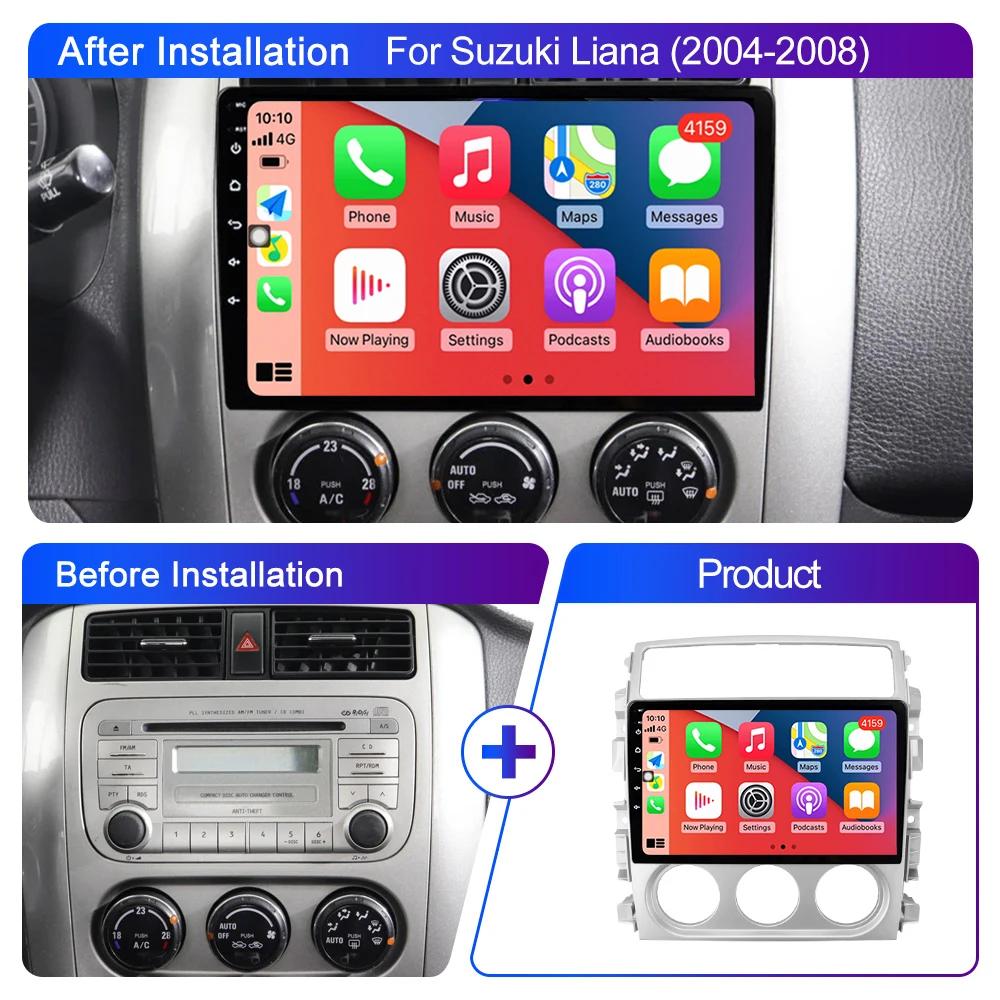 2din Android10 Car Radio Multimedia Player Carplay Auto GPS Navigation DSP BT RDS For Suzuki Liana 2004 2005 2006 2007-2008