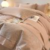 Luxury Embroidered Cotton Bedding Set: Breathable Hotel-Style Duvet Cover & Bed Sheets