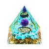 Pyramid Orgonite + Led Lamp Base 5Cm Crystal Stones Amulet 5Cm Hx18