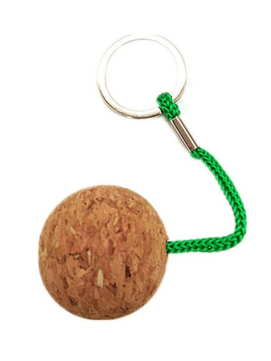 Customizable Round Cork Ball Keychain with Logo Printing