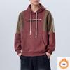 Design Sense Contrasting Color Splicing Heavy American Sweater Men'S Loose Large Size Trendy Couple Hoodie