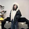 Unisex American-Style Hooded Plush Snow Eagle Cotton Jacket: Winter Thick, Short, Warm, High-End Design.