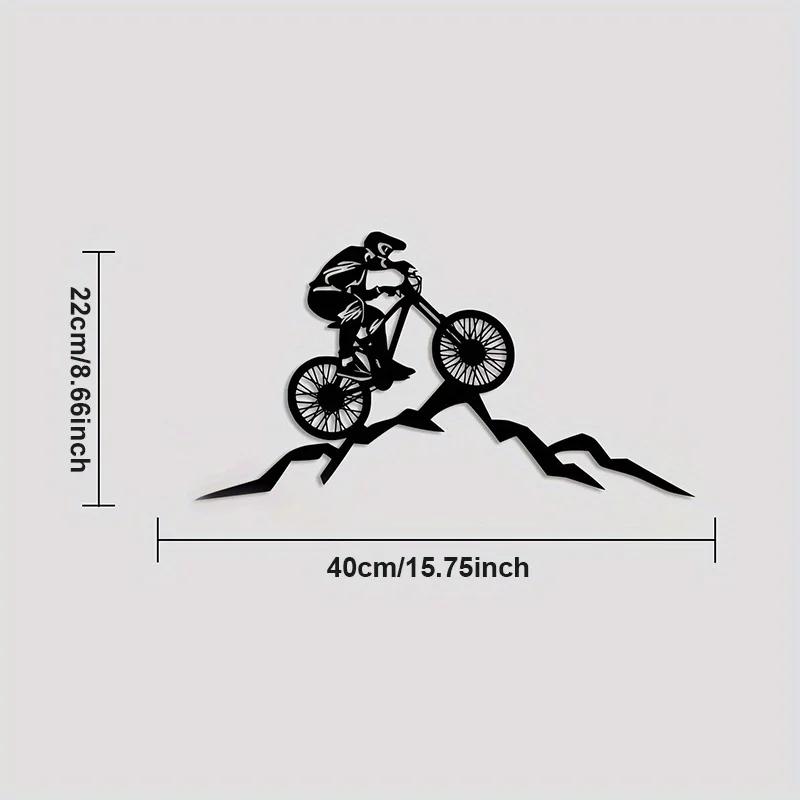 

Металлическое настенное искусство Mountain Biker – устойчивый к выцветанию и ржавчине алюминиевый композит, стильное железное искусство для украшения стен и наклеек чёрный