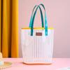 Pvc Transparent Tote Bag With Large Capacity For Beach And Swimming Pool Use