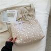 Summer New Korean Version Lace Straw Woven Large-capacity Tote Bag Portable Shoulder Shopping Bag Perfect for Everyday Use, Travel & Beach Outings