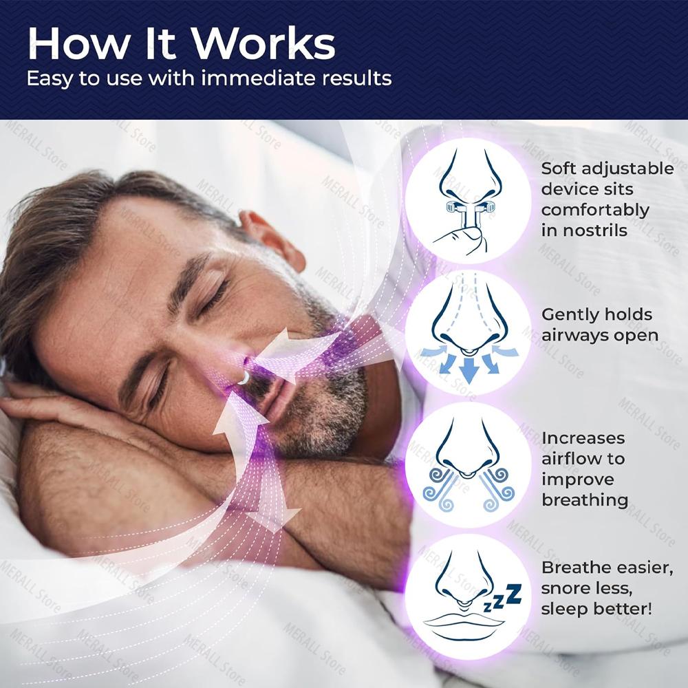 Nose Dilator Nasal Silicone Nose Clip Anti Snoring Easy Breath Preventing Snoring Help Breathe Snoring Devices Improve Sleeping