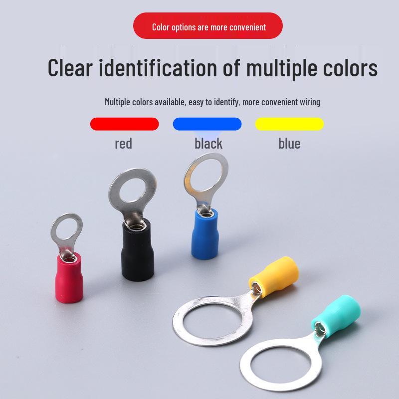 Flame Retardant PVC-Insulated RV Round O-Type Copper Crimp Wire Lug Terminal