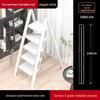 Lightweight Multifunctional Festive Red Three-Step Folding Ladder with High-Grade Anti-Slip Steps for Home Storage.