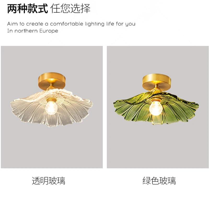 2026 LED Vintage Flower Glass Ceiling Lamps Hallway Corridor Light Warm Light Retro Living Room Interior Decor Lighting HOT