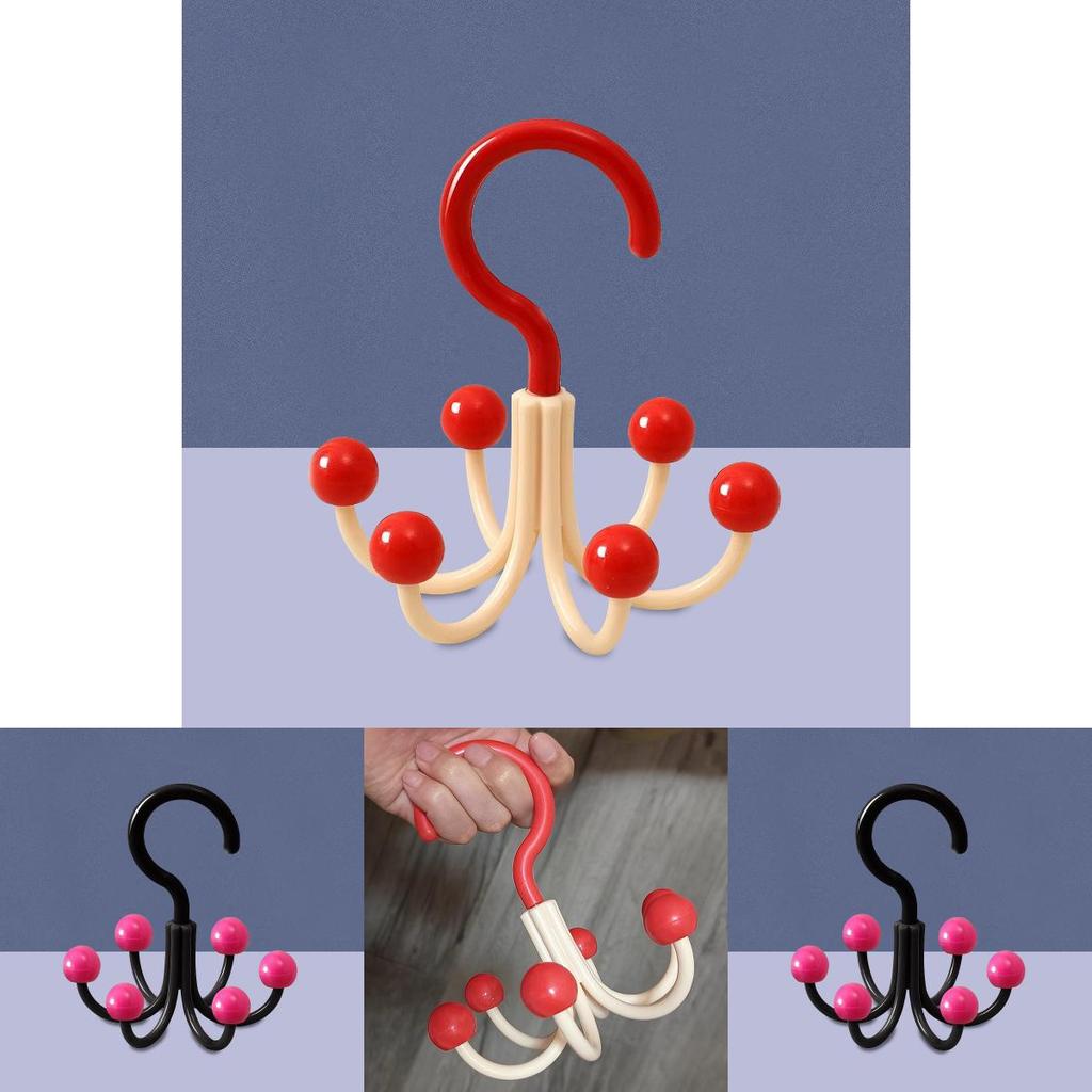Multipurpose Six Claw Hook With Rotating Claws For Home And Dormitory Storage