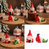Traditional Santa Figure Ornament Christmas Santa Hat Resin Sculpture Statue for Christmas Home Decoration